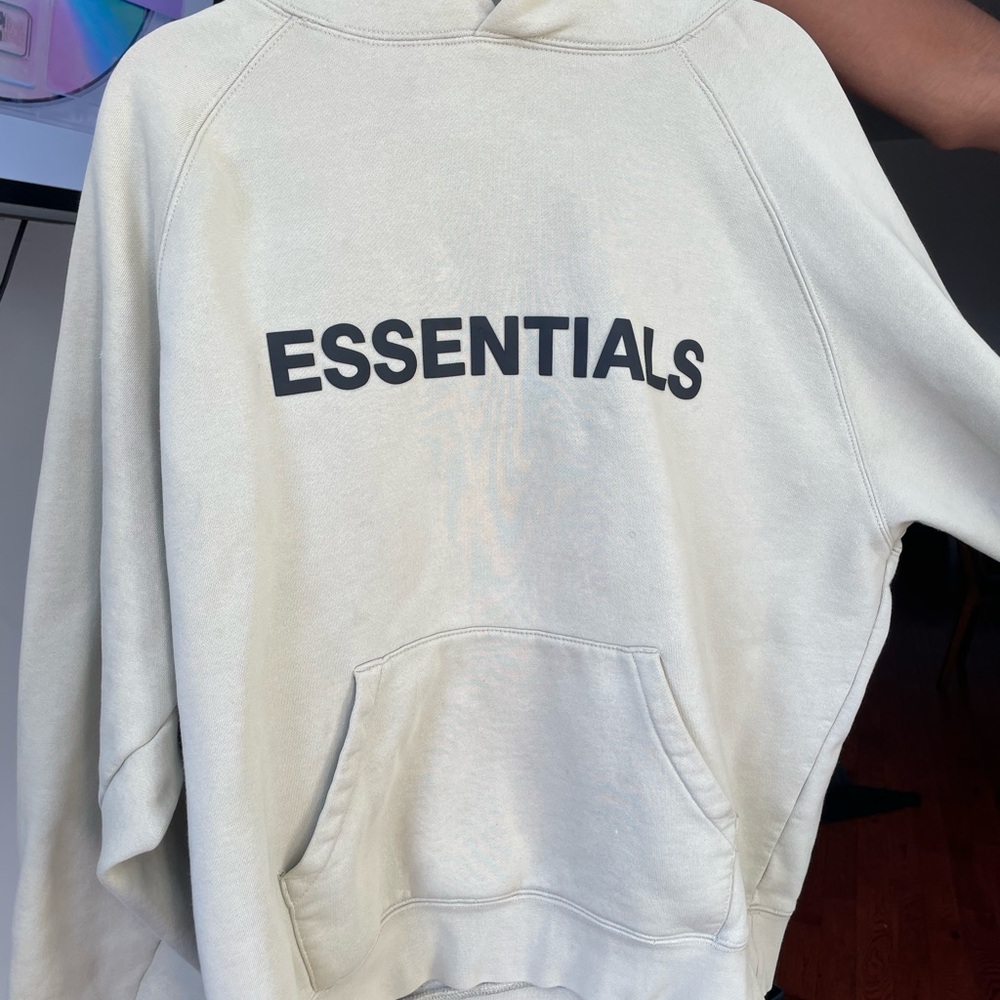 Fear of God Essentials Cream Hoodie